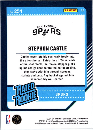 2024-25 Donruss Optic #254 Stephon Castle