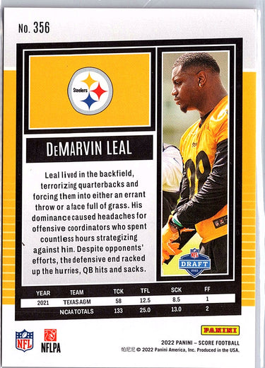 2022 Score #356 DeMarvin Leal Lava #/599