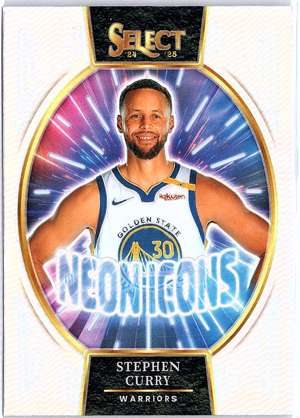 2024-25 Panini Select #20 Stephen Curry Neon Icons Silver Prizms