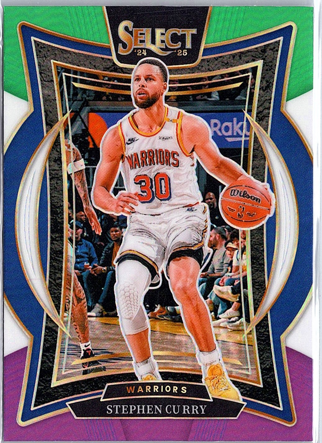2024-25 Panini Select #7 Stephen Curry Green White Purple Prizm
