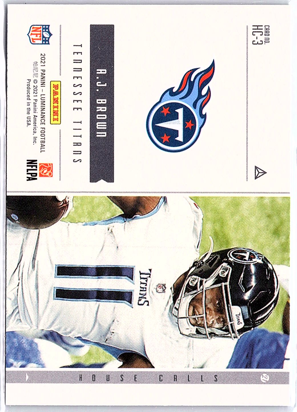 2021 Panini Luminance #HC-3 A.J. Brown House Calls