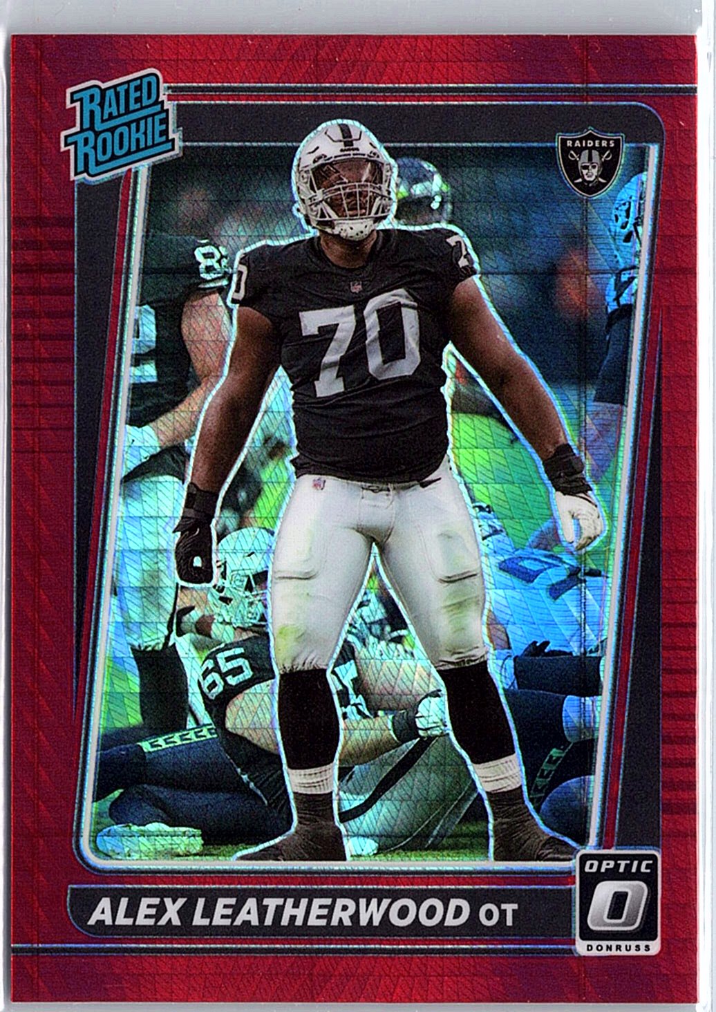 2021 Donruss Optic #266 Alex Leatherwood Red Hyper