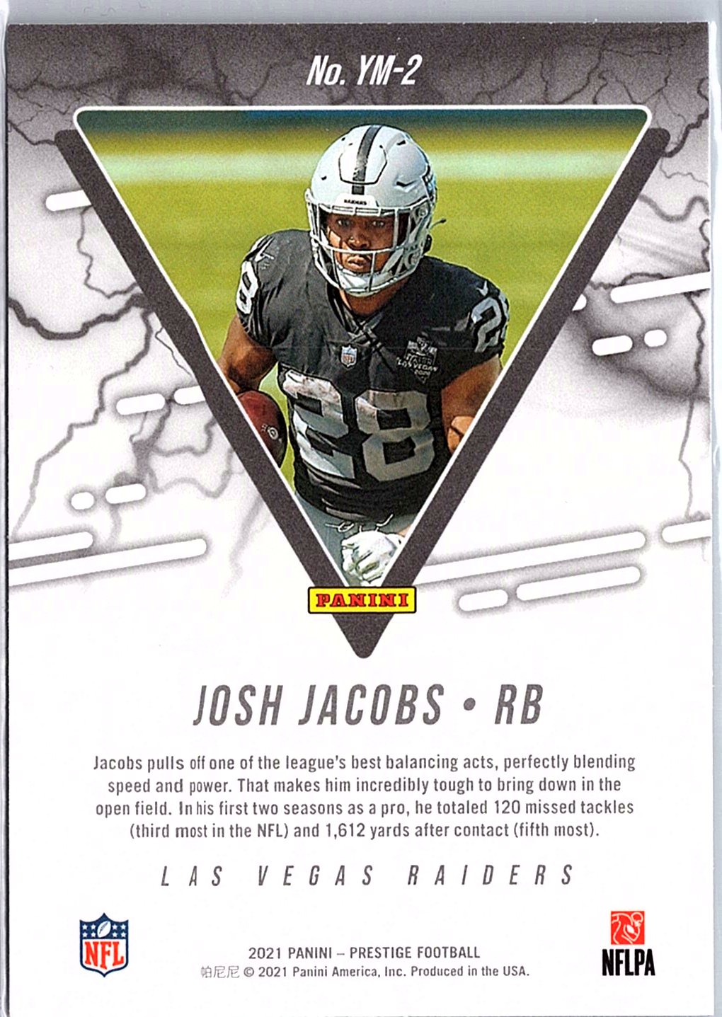 2021 Panini Prestige #YM-2 Josh Jacobs Youth Movement