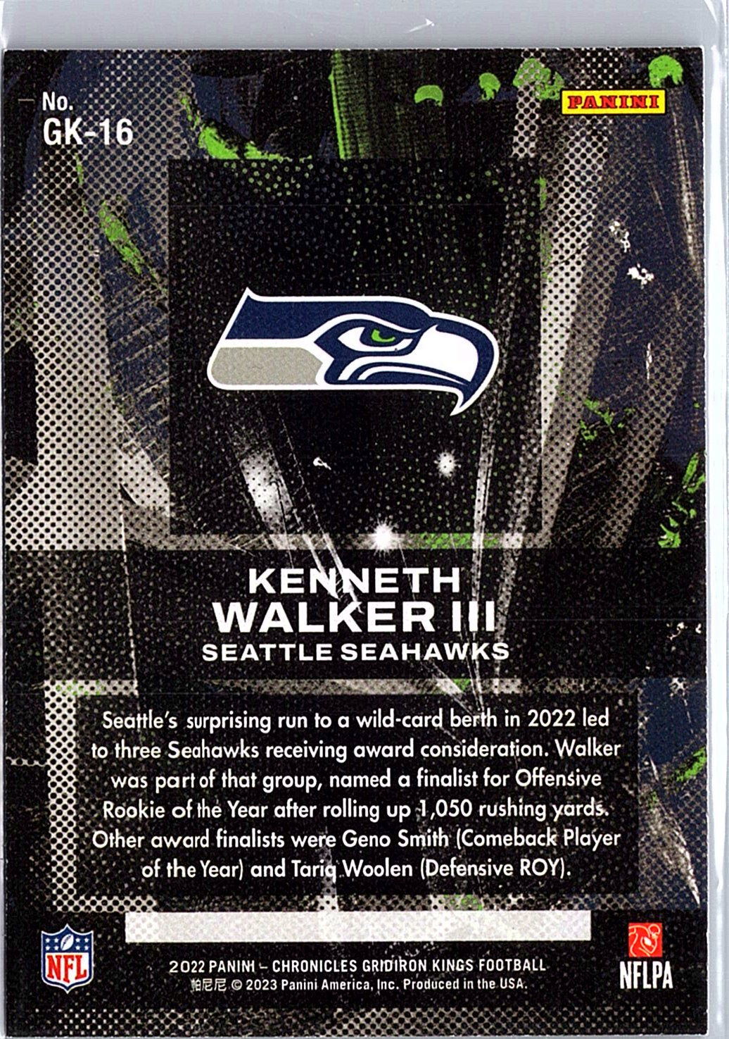 2022 Panini Chronicles #GK-16 Kenneth Walker III Gridiron Kings