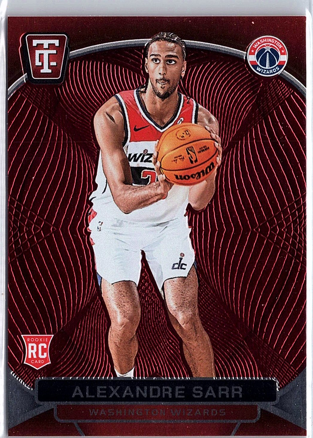 2024-25 Panini Totally Certified #136 Alexandre Sarr Mirror Maroon