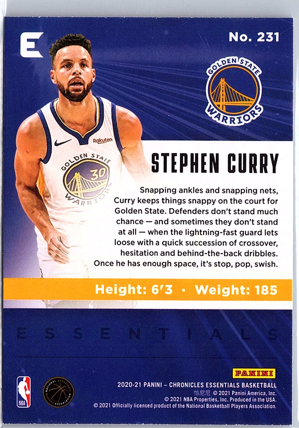 2020-21 Panini Chronicles #231 Stephen Curry