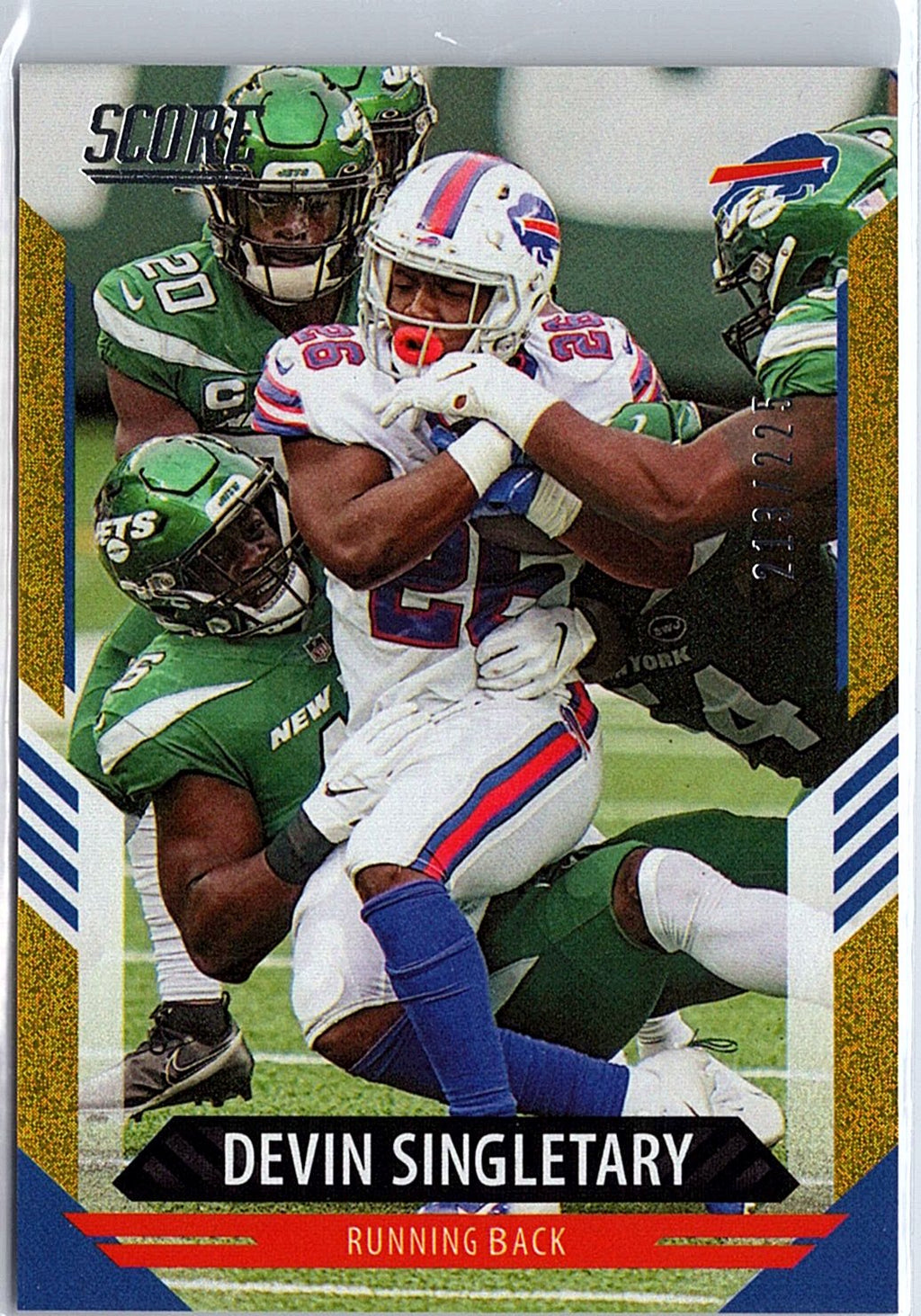 2021 Score #24 Devin Singletary Dots Gold #/225