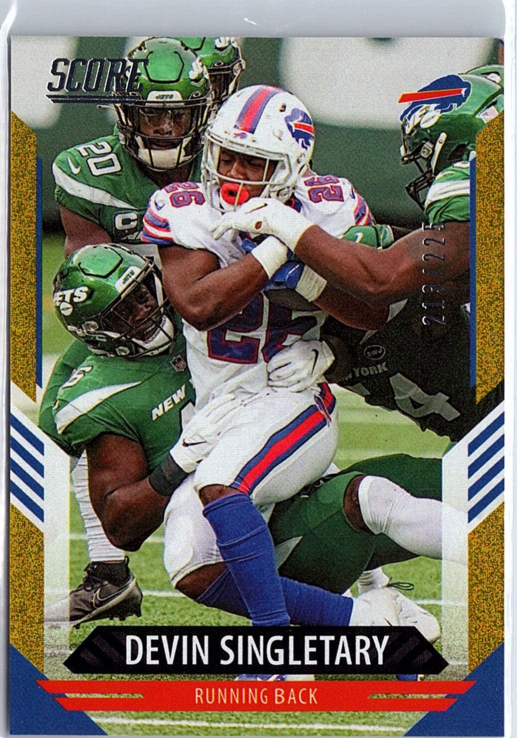 2021 Score #24 Devin Singletary Dots Gold #/225