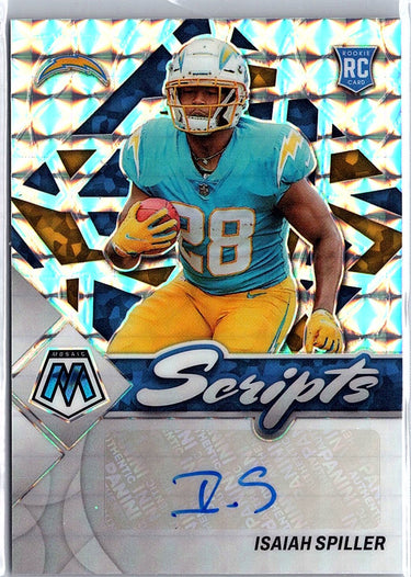2022 Panini Mosaic #RS-IS Isaiah Spiller Rookie Scripts