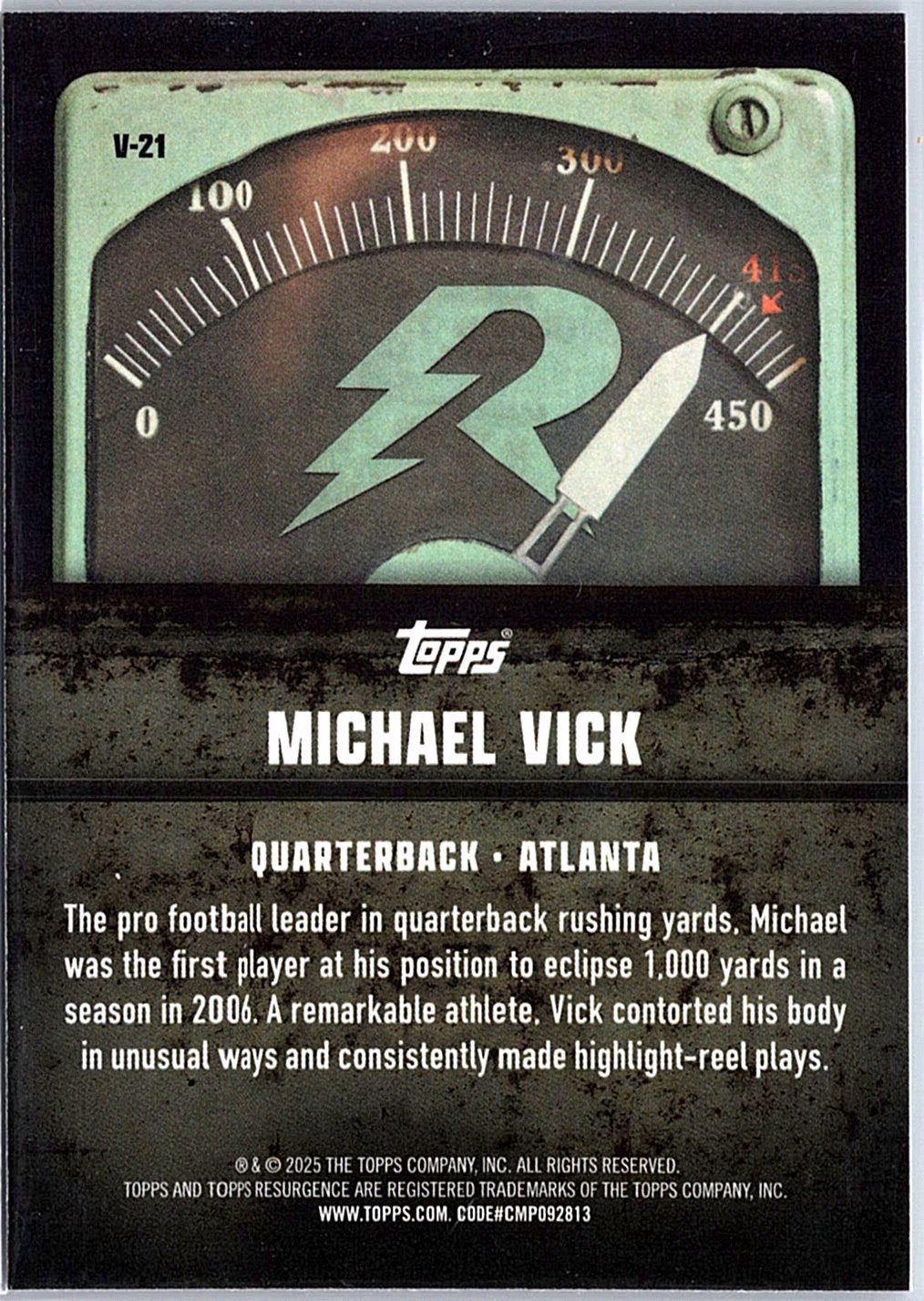 2024 Topps Resurgence #V-21 Michael Vick Voltaic /249