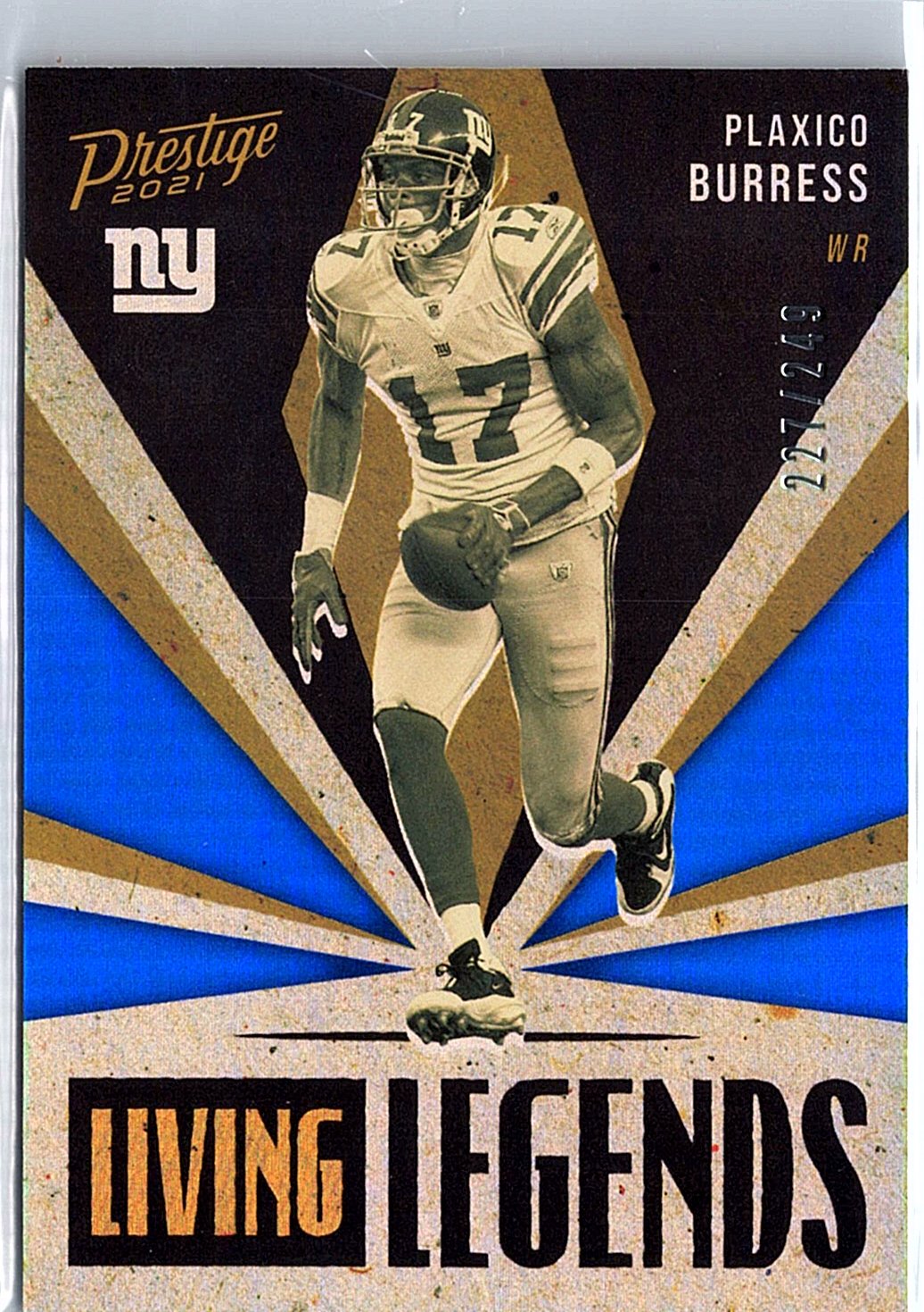 2021 Panini Prestige #LL-5 Plaxico Burress Living Legends Xtra Points Blue #/249