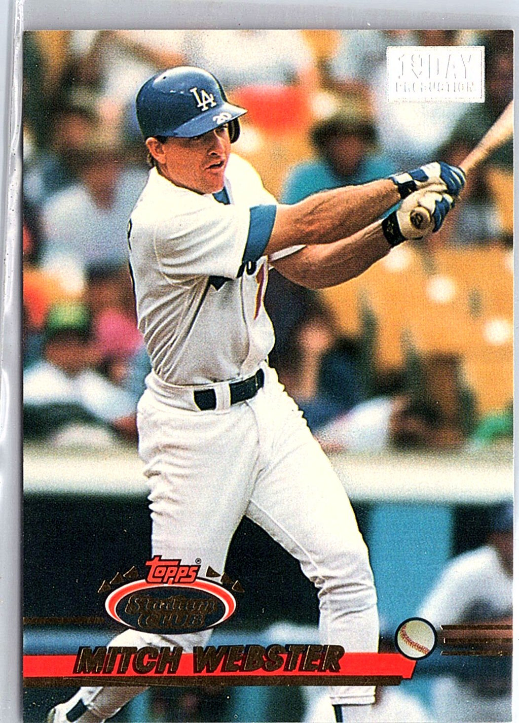 1993 Stadium Club #735 Mitch Webster First Day Production