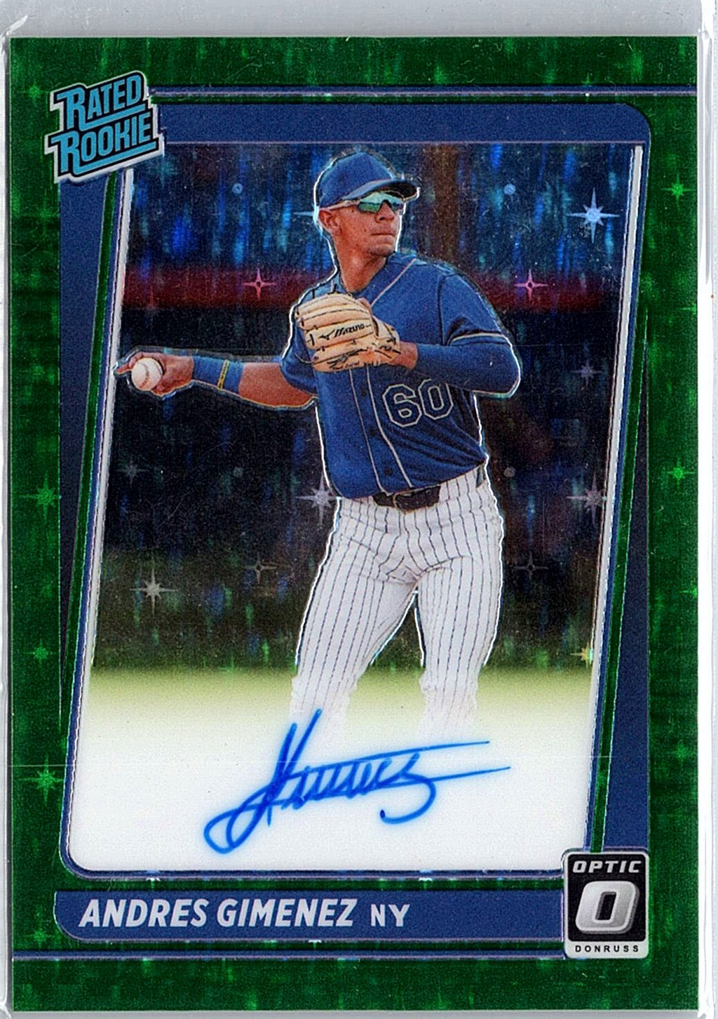 2021 Donruss Optic #RRS-AG Andres Gimenez Rated Rookie Signatures Green /75