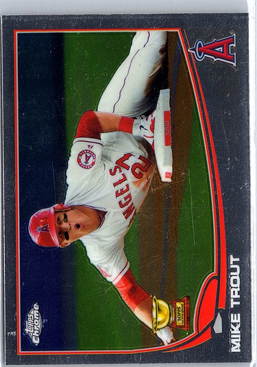 2013 Topps Chrome #1 Mike Trout Sliding