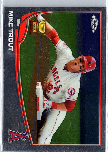 2013 Topps Chrome #1 Mike Trout Sliding