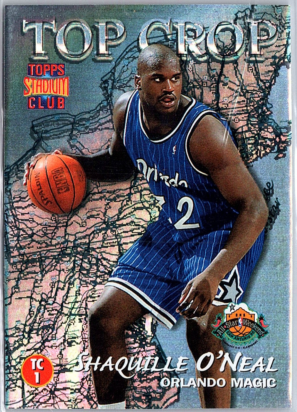 1996-97 Stadium Club #TC1 Hakeem Olajuwon / Shaquille O'Neal Top Crop