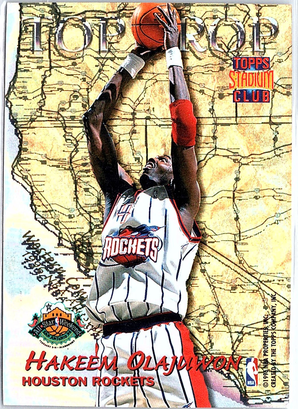 1996-97 Stadium Club #TC1 Hakeem Olajuwon / Shaquille O'Neal Top Crop