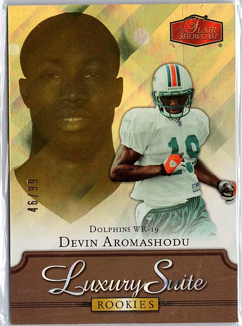 2006 Flair Showcase #119 Devin Aromashodu Gold #/99