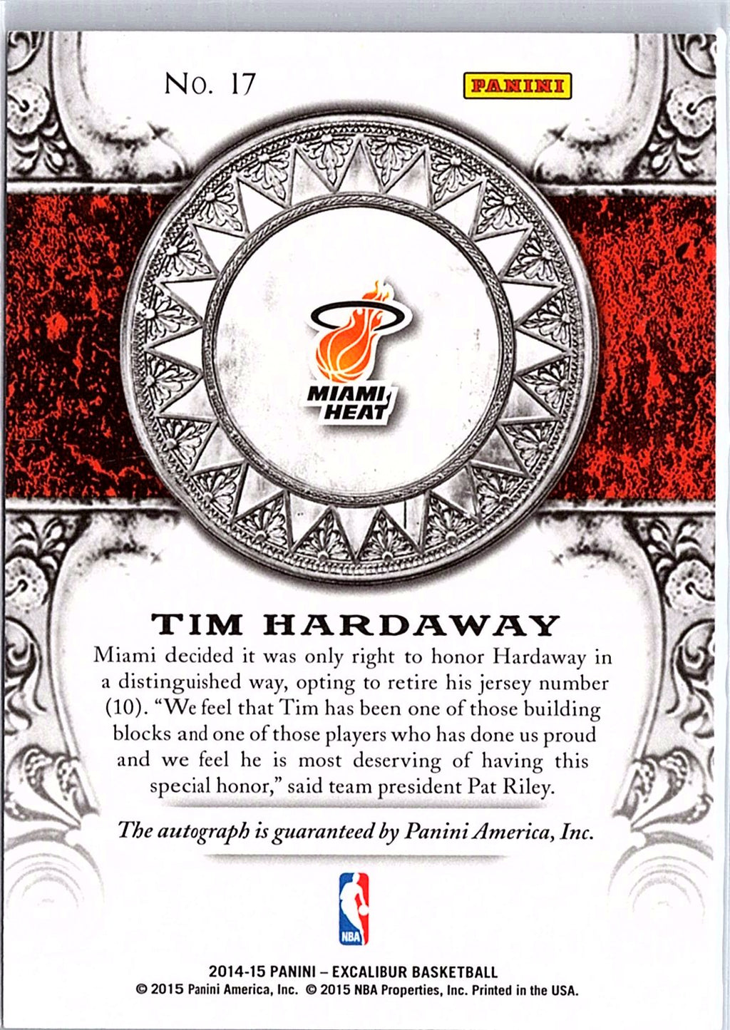 2014-15 Panini Excalibur #17 Tim Hardaway High Praise
