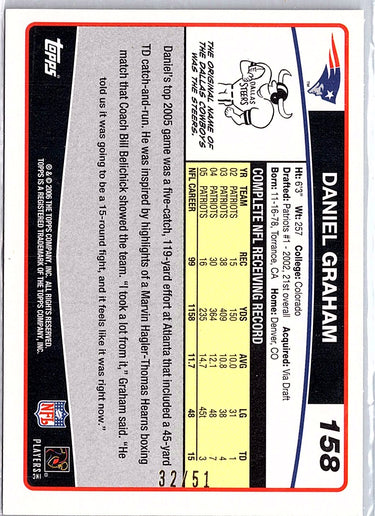2006 Topps #158 Daniel Graham Black #/51