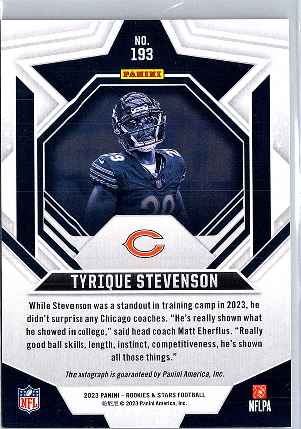 2023 Panini Rookies & Stars #193 Tyrique Stevenson Auto RC /2998888