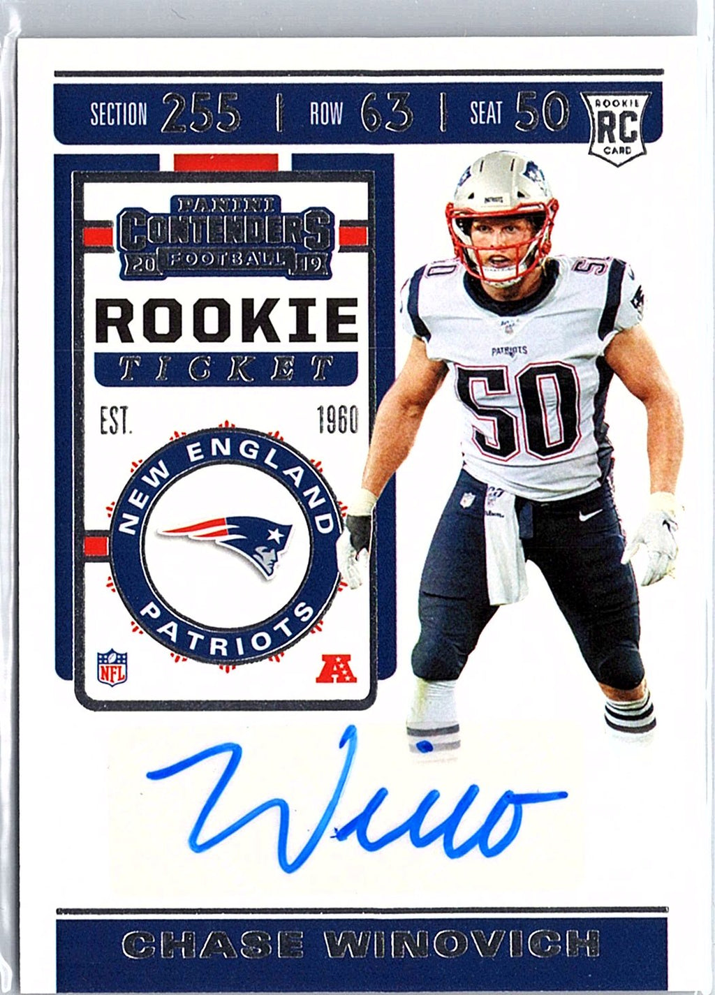 2019 Panini Contenders #276 Chase Winovich