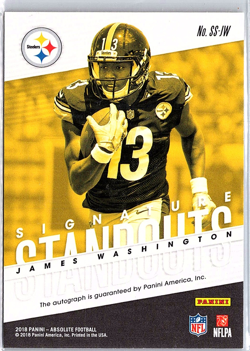 2018 Panini Absolute #SS-JW James Washington Signature Standouts Spectrum Blue