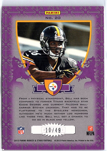 2013 Panini Rookies & Stars #20 Le'Veon Bell Rookie Crusade Purple #/49
