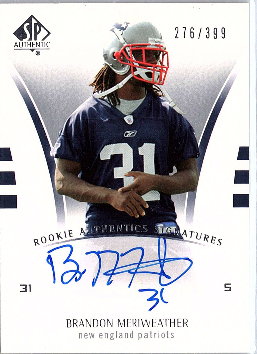 2007 SP Authentic #262 Brandon Meriweather #/399