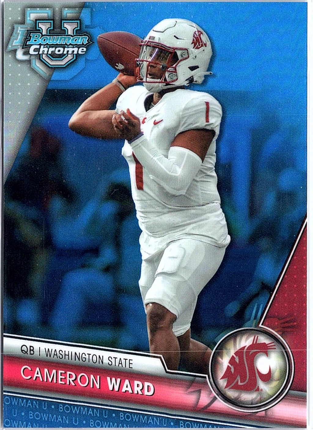 2023 Bowman University Chrome #145 Cameron Ward Blue Refractor #/199