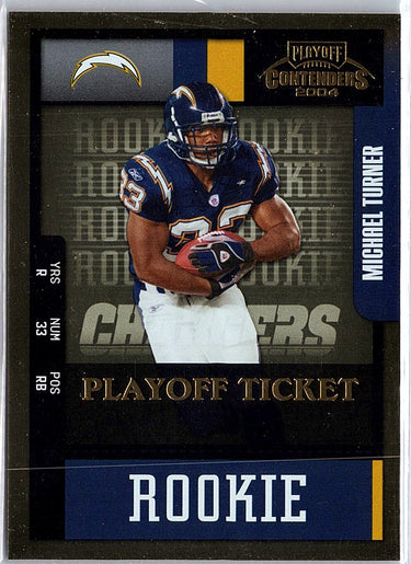 2004 Playoff Contenders #160 Michael Turner Playoff Ticket #/50