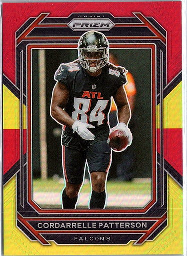 2022 Panini Prizm #12 Cordarrelle Patterson Red and Yellow #/44