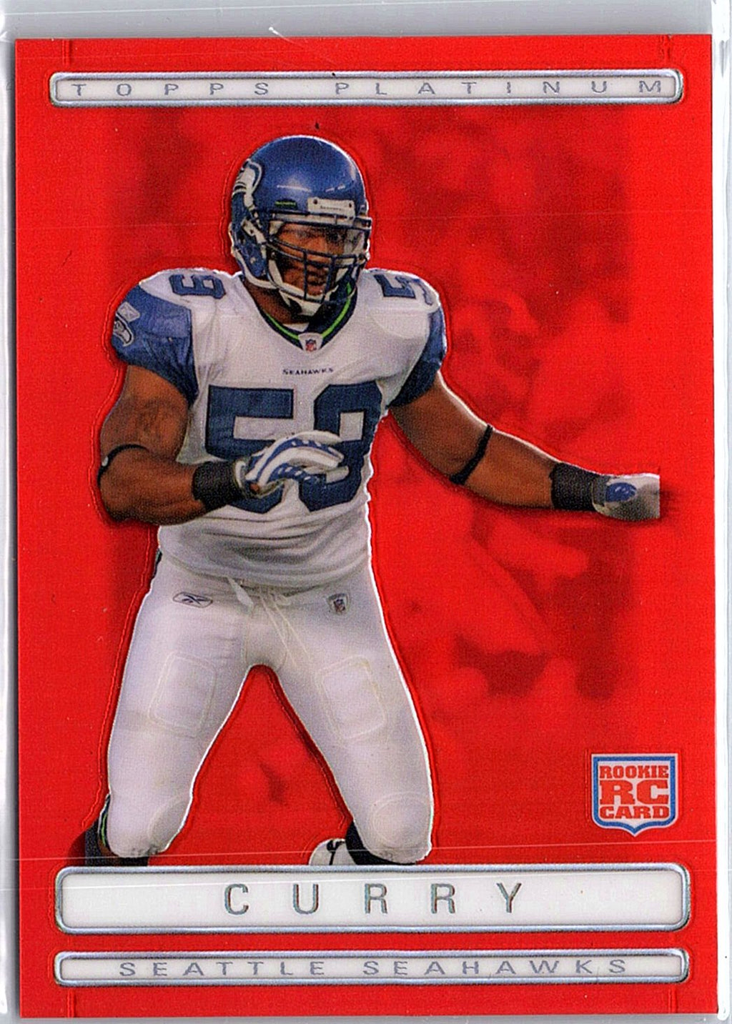 2009 Topps Platinum #112 Aaron Curry Rookie Red Refractors #/25