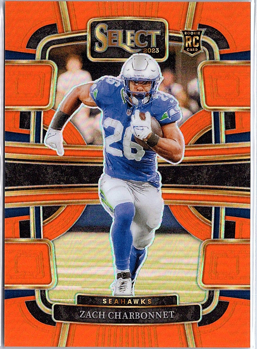 2023 Panini Select #86 Zach Charbonnet Orange Prizms #/49