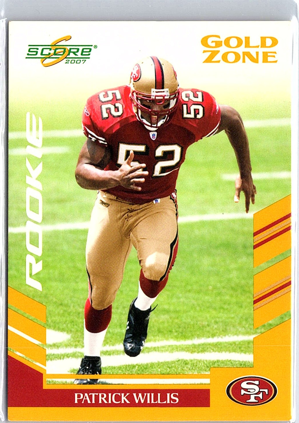 2007 Score #378 Patrick Willis Gold Zone #/600