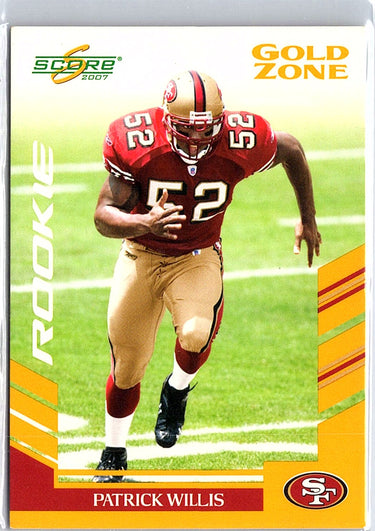 2007 Score #378 Patrick Willis Gold Zone #/600