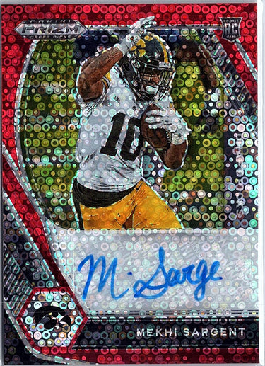 2021 Panini Prizm Draft Picks Mekhi Sargent Draft Picks Auto Red Circles #/25