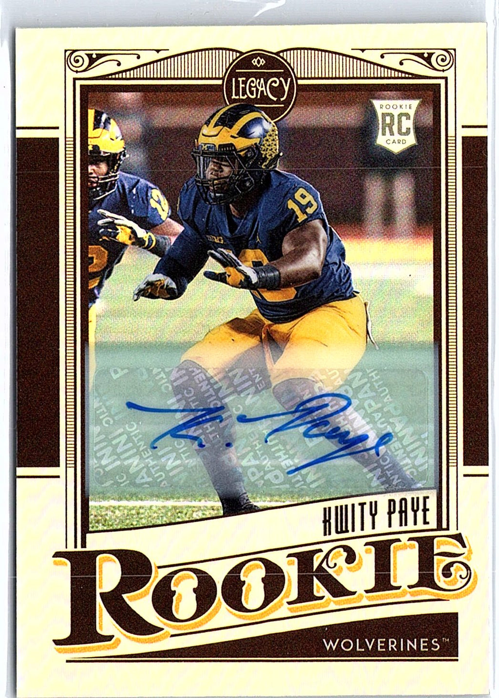 2021 Panini Legacy #181 Kwity Paye Rookies Premium Penmanship Silver