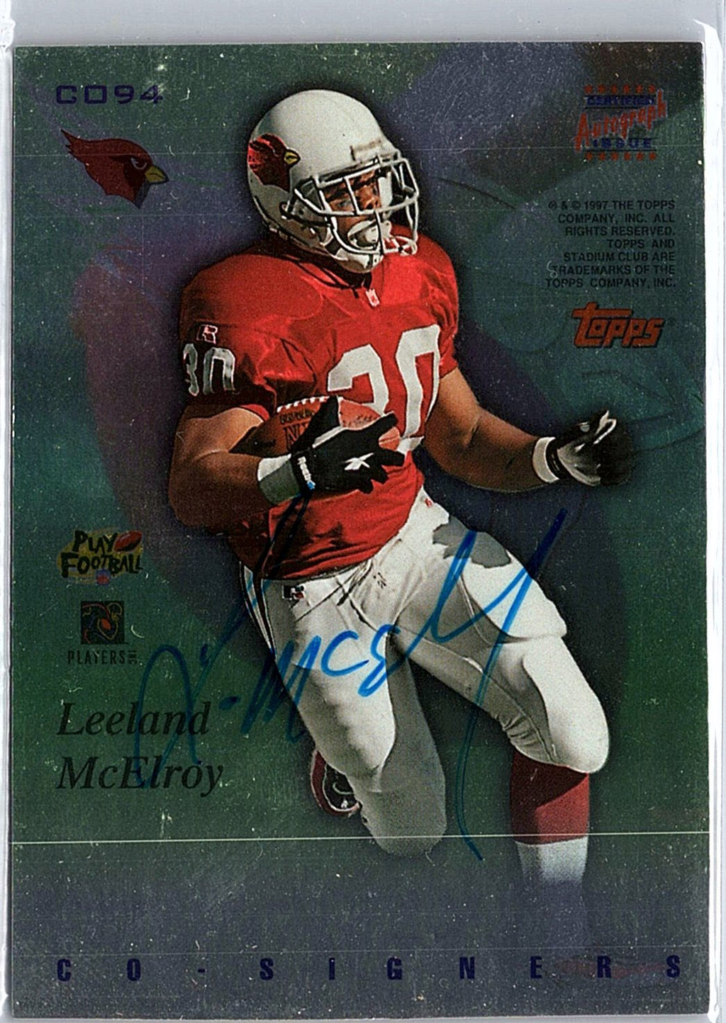 1997 Stadium Club #CO94 Adrian Murrell / Leeland McElroy AU Co-Signers