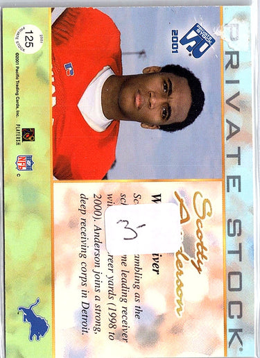 2001 Pacific Private Stock #125 Scotty Anderson Gold Framed #/49