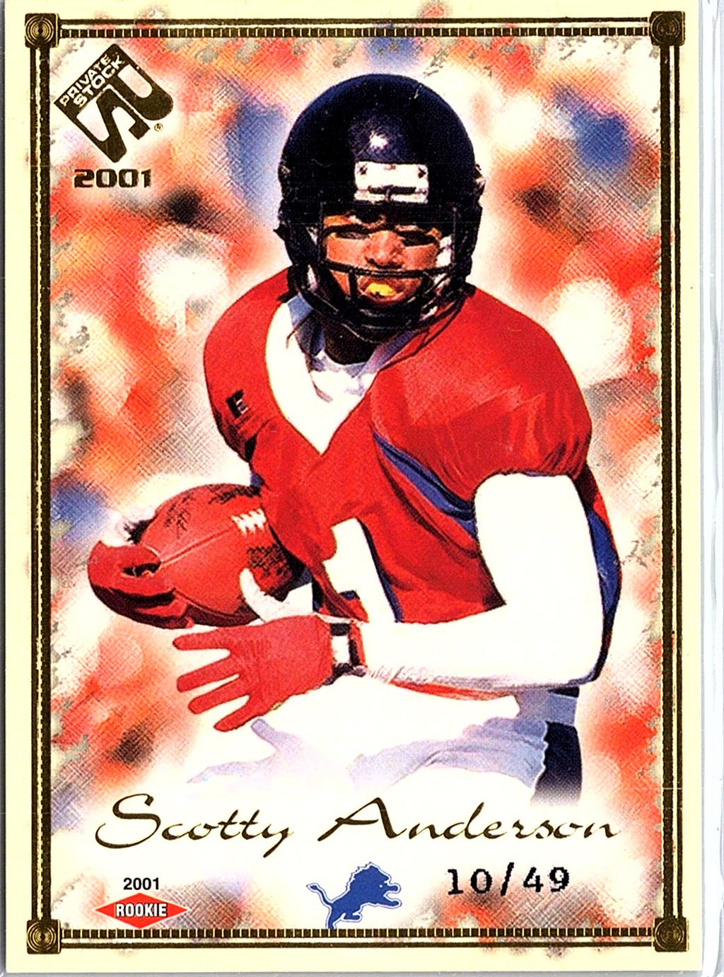2001 Pacific Private Stock #125 Scotty Anderson Gold Framed #/49