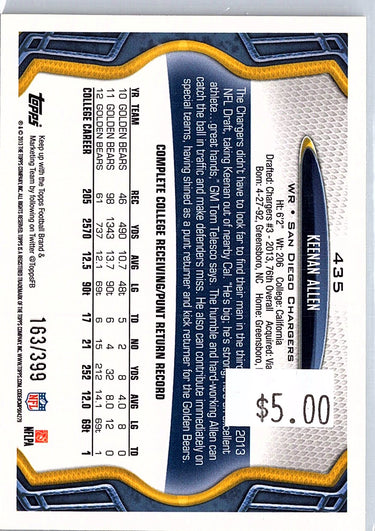 2013 Topps #435 Keenan Allen Camo #/399