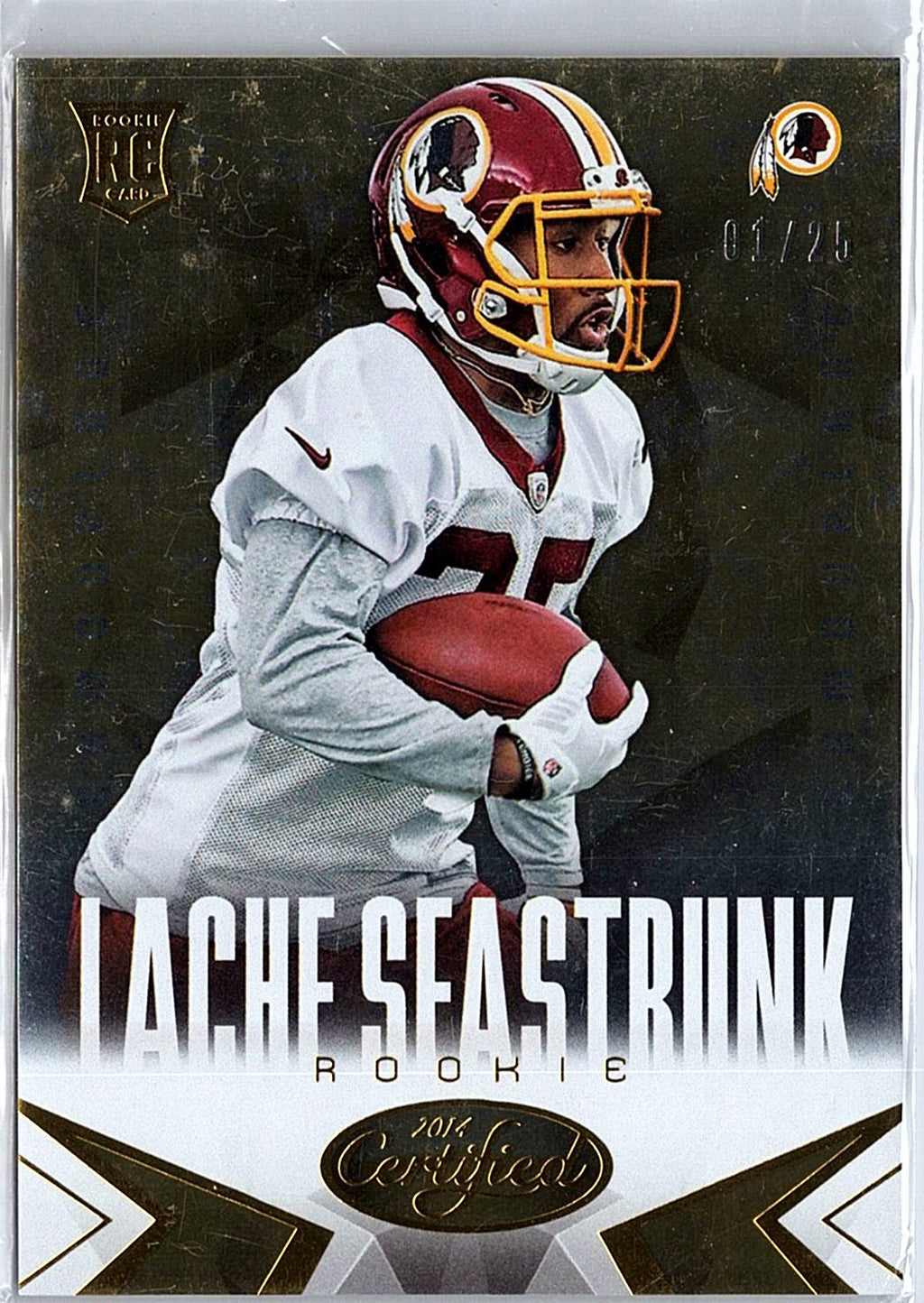 2014 Panini Certified #143 Lache Seastrunk Camo Gold #/25