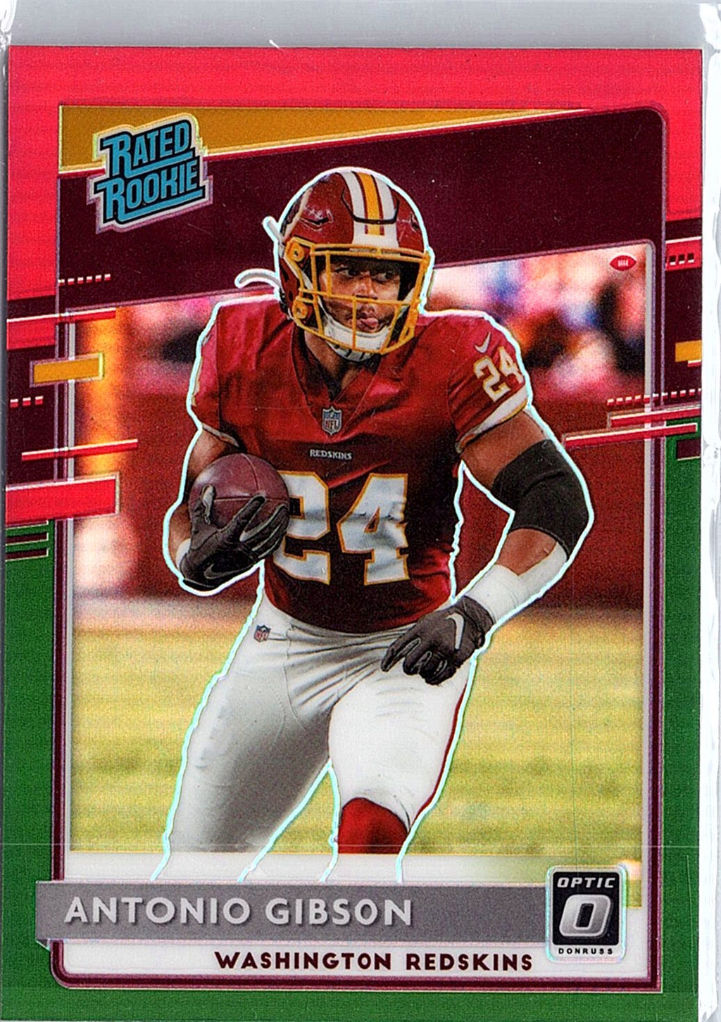 2020 Donruss #P-335 Antonio Gibson Optic Preview Red and Green