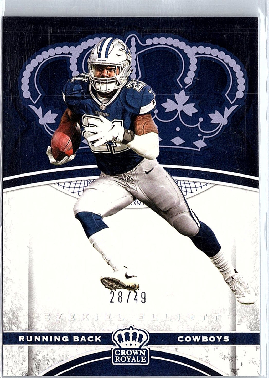 2017 Panini Crown Royale #62 Ezekiel Elliott Platinum #/49