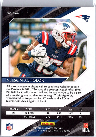 2021 Panini Limited #64 Nelson Agholor Holographic Spotlight #/23