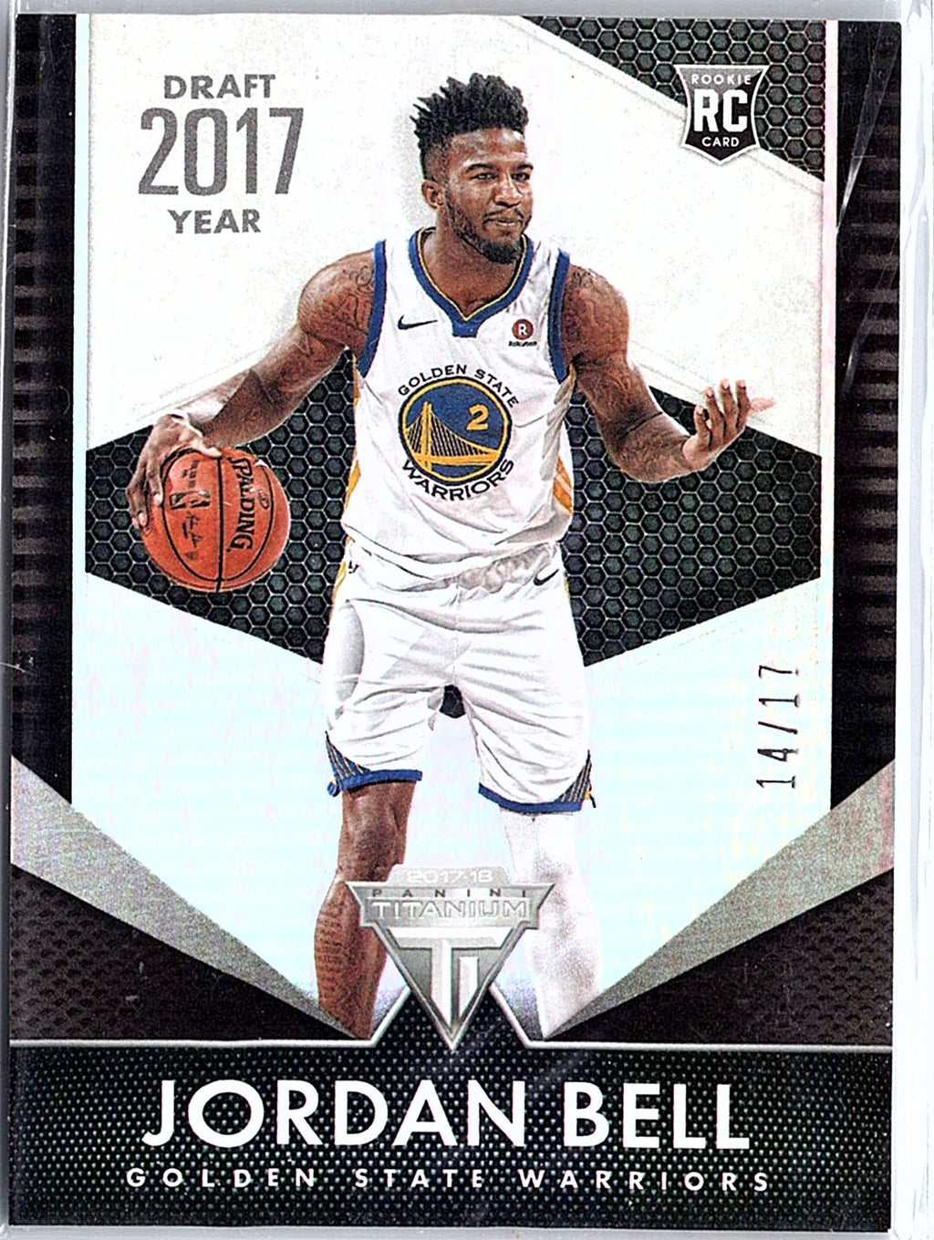 2017-18 Panini Chronicles #222 Jordan Bell Titanium Draft Year #/17