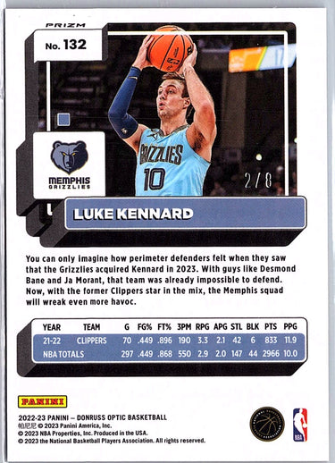 2018-19 Donruss Optic #120 Luke Kennard Choice Black Gold #/8