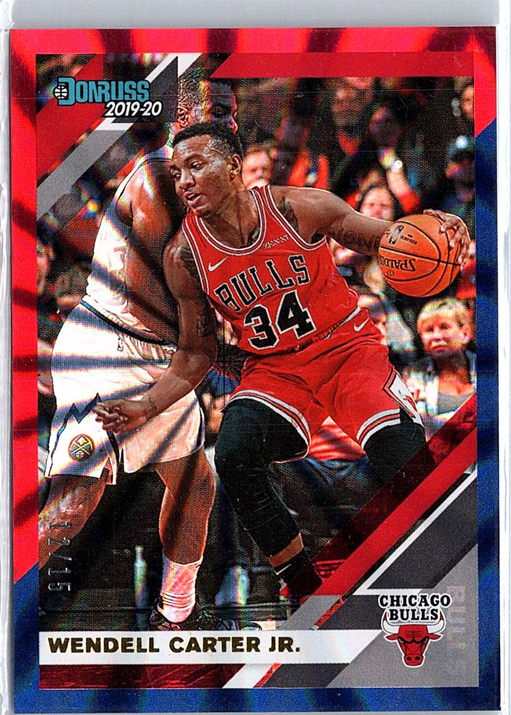 2019-20 Donruss #30 Wendell Carter Jr. Holo Red and Blue Laser #/15
