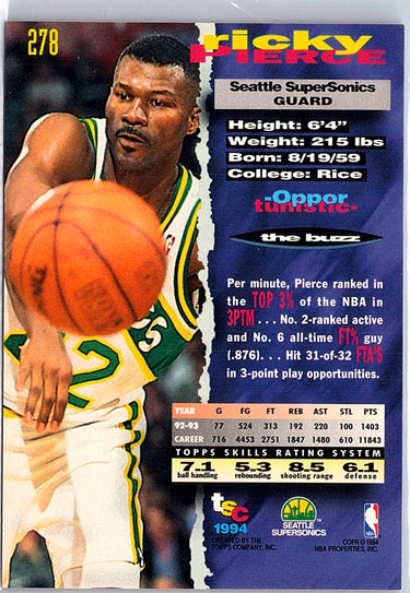 1993-94 Stadium Club #278 Ricky Pierce First Day Issue